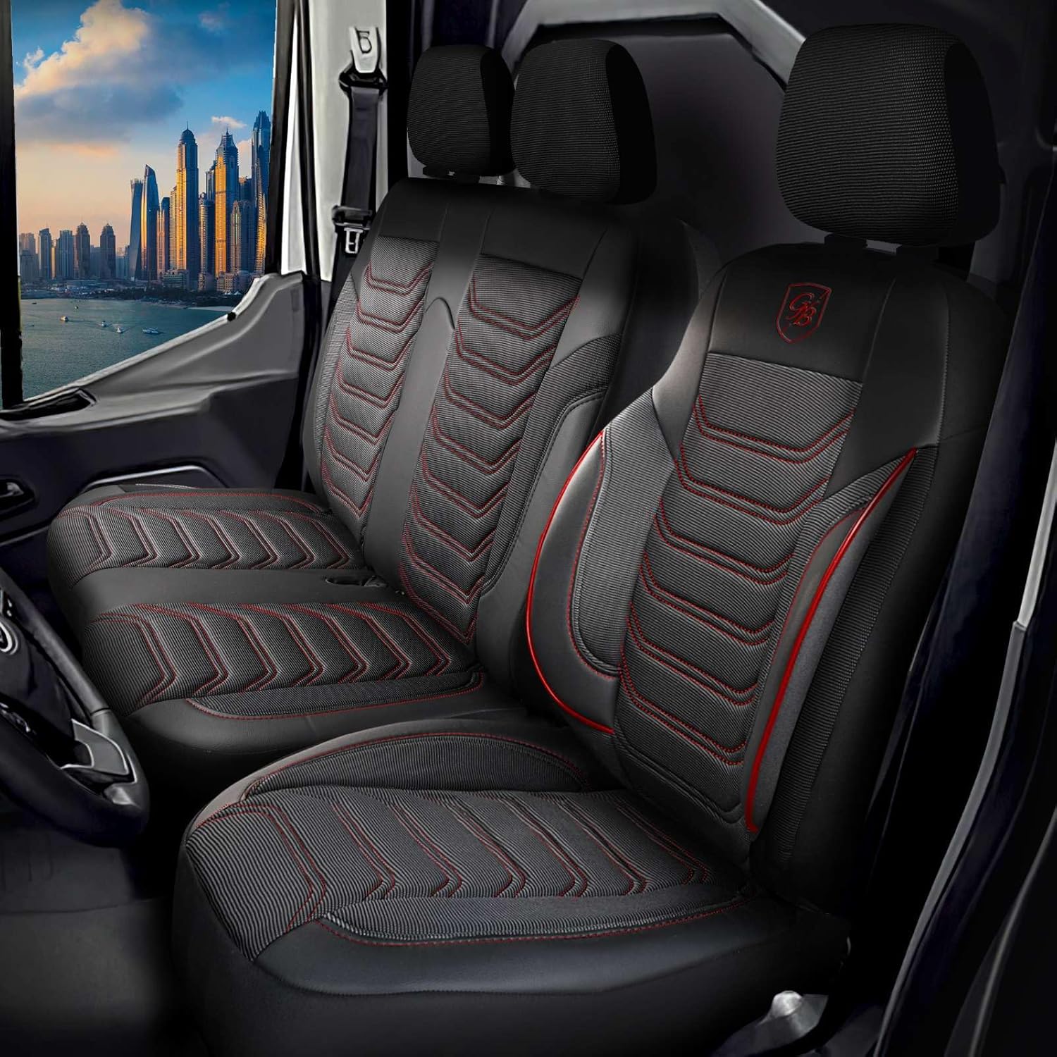 Autositzbezüge Universal 1+1 für FIAT Ducato (2014-2026), Piqué-Stoff