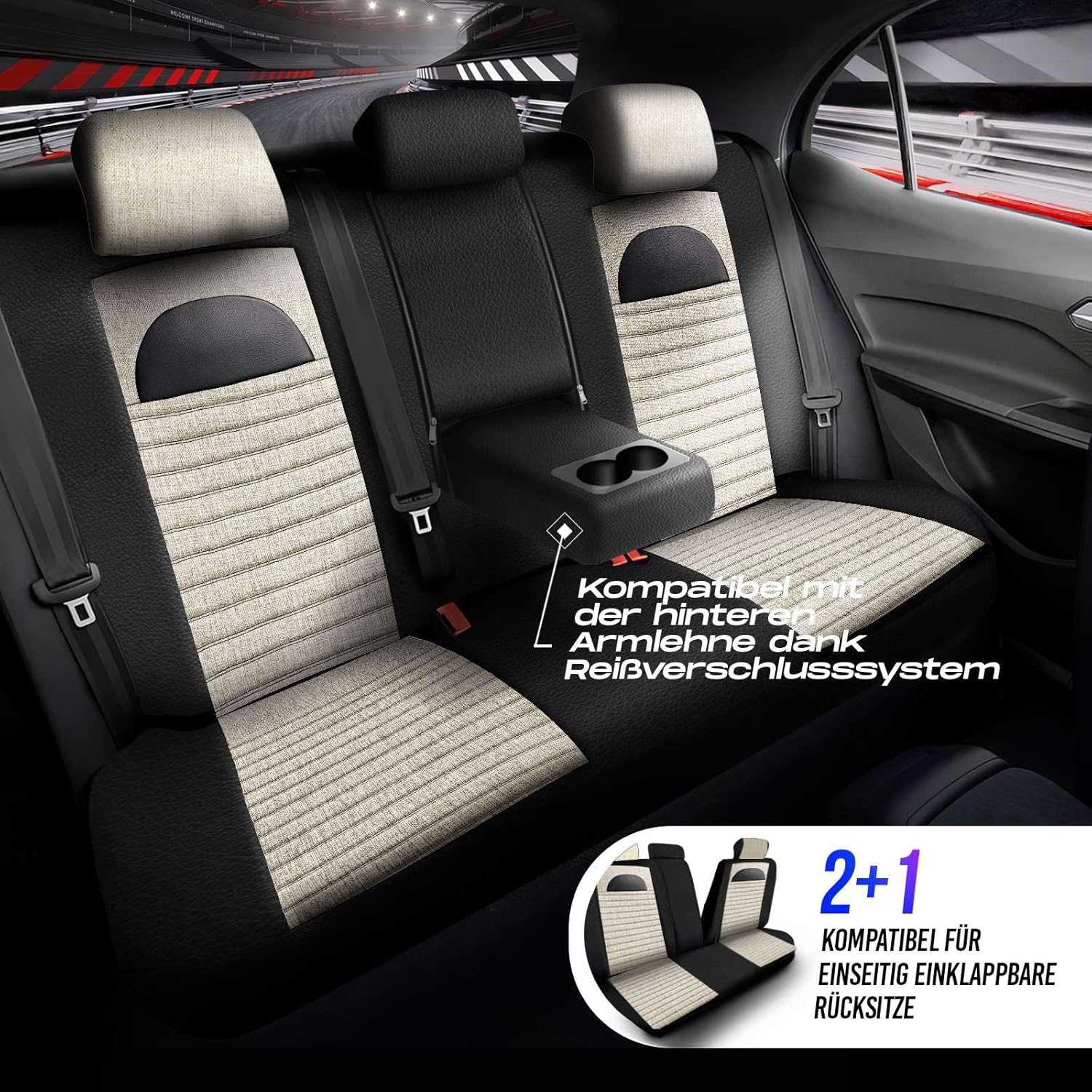 Enzo Autositzbezüge für PKW & SUV, Leinen