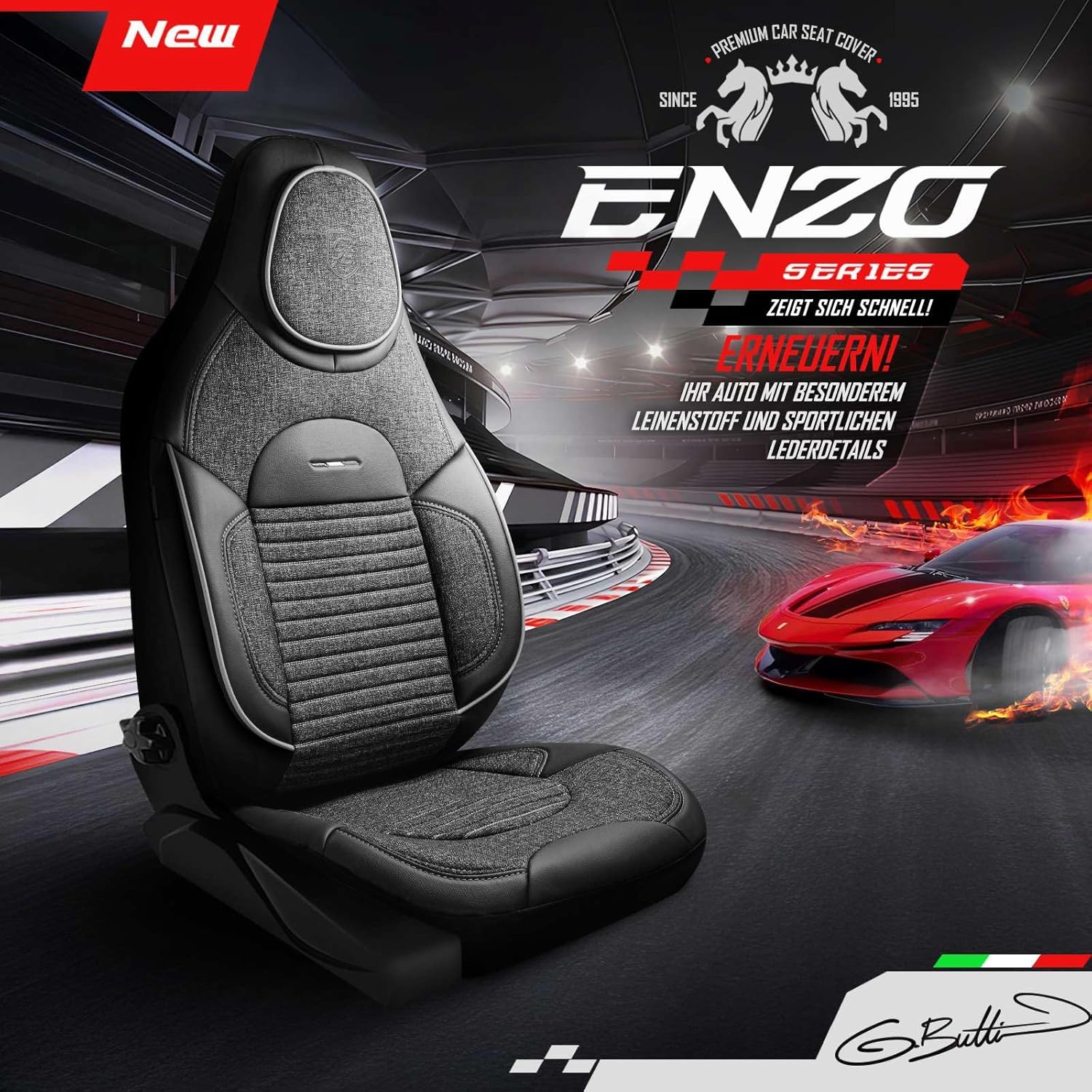 Enzo Autositzbezüge für PKW & SUV, Leinen