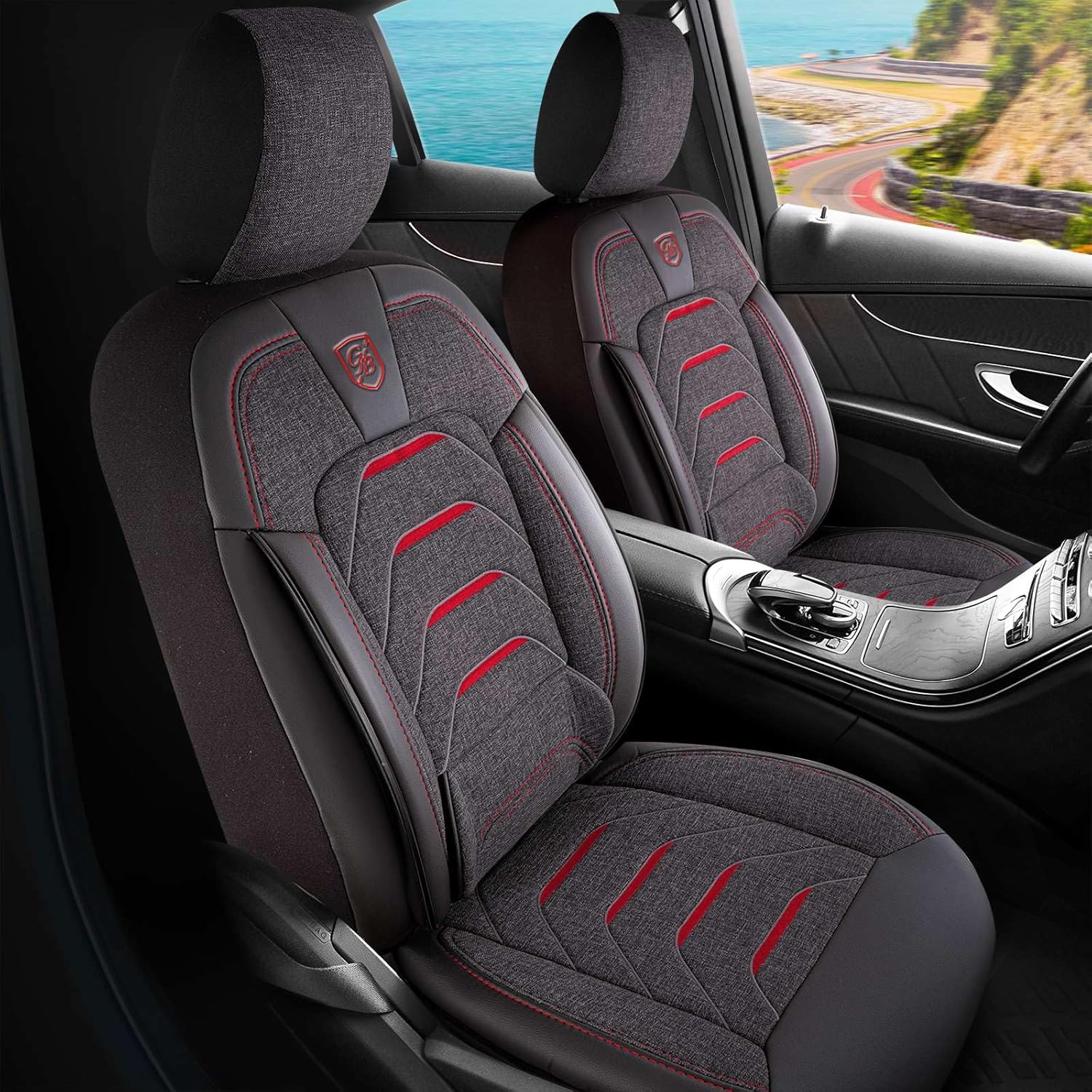 Bodrum Autositzbezüge für PKW & SUV, Leinen