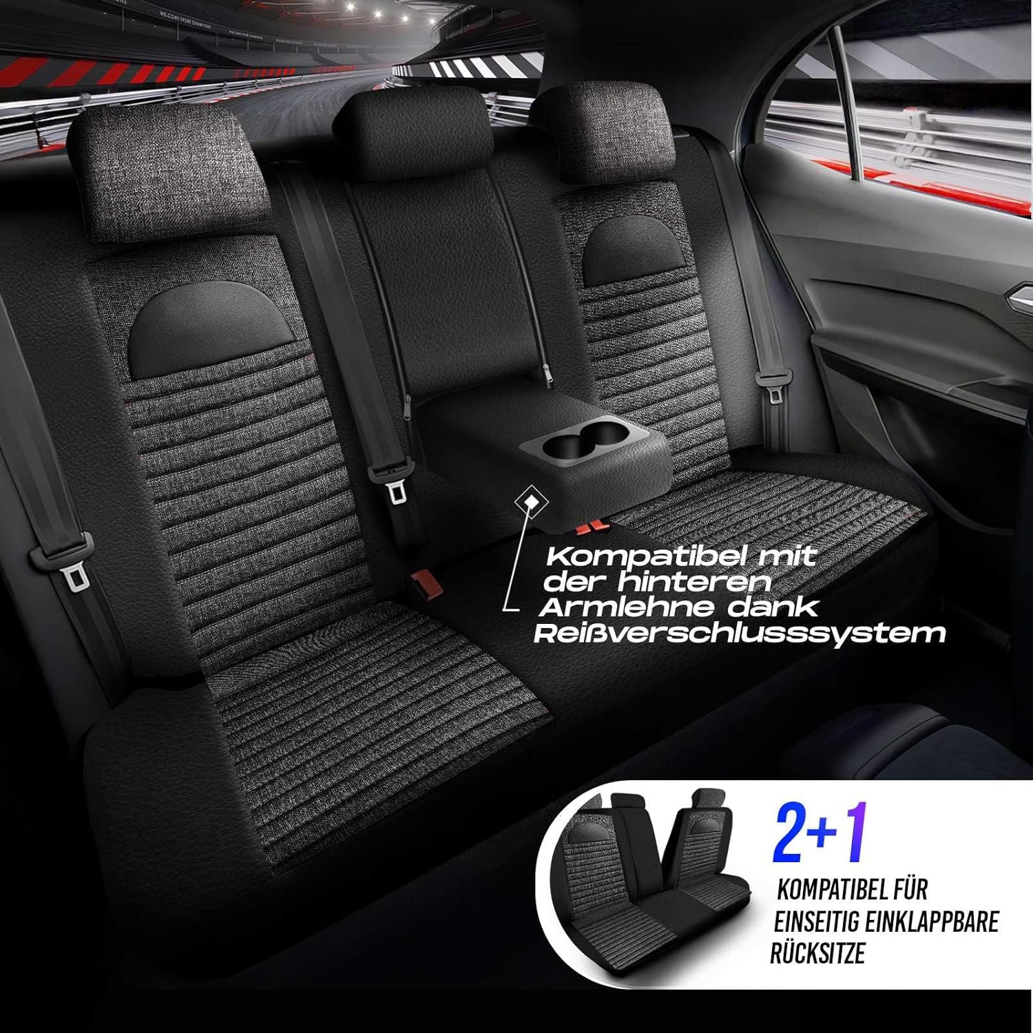 Enzo Autositzbezüge für PKW & SUV, Leinen
