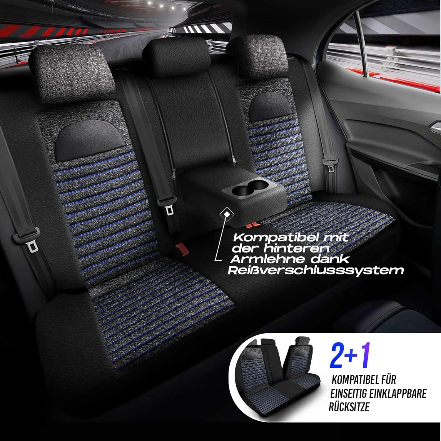Enzo Autositzbezüge für PKW & SUV, Leinen