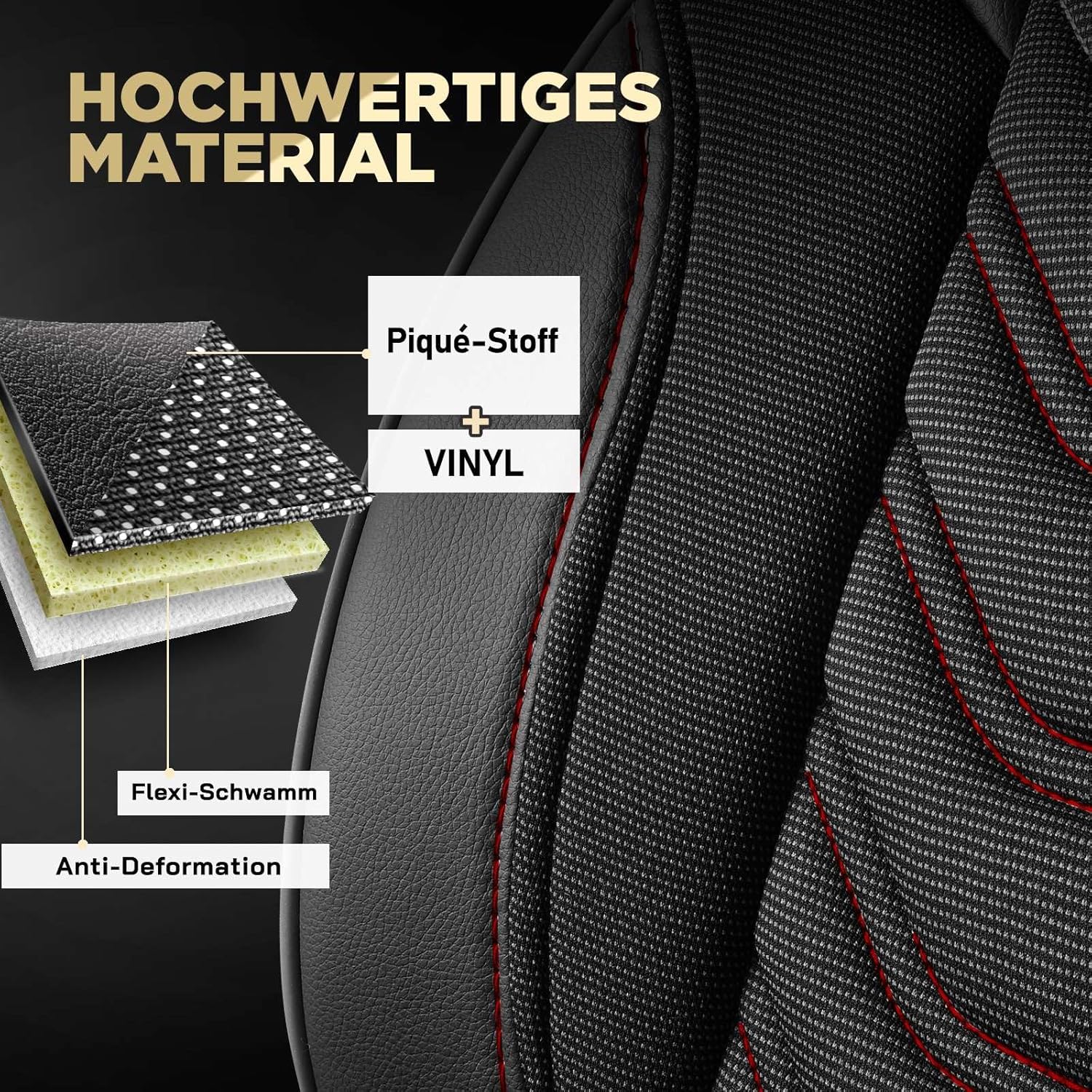 Autositzbezüge Universal 2+1 für Nissan NV300 (2016-2021), Piqué-Stoff