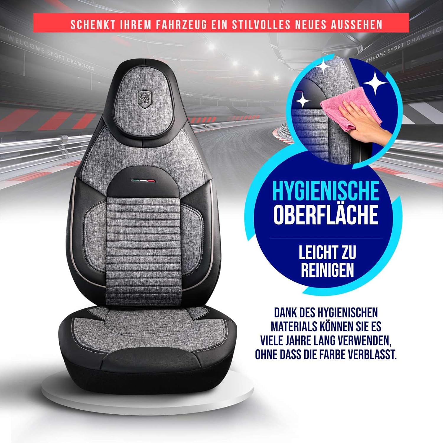 Enzo Autositzbezüge für PKW & SUV, Leinen