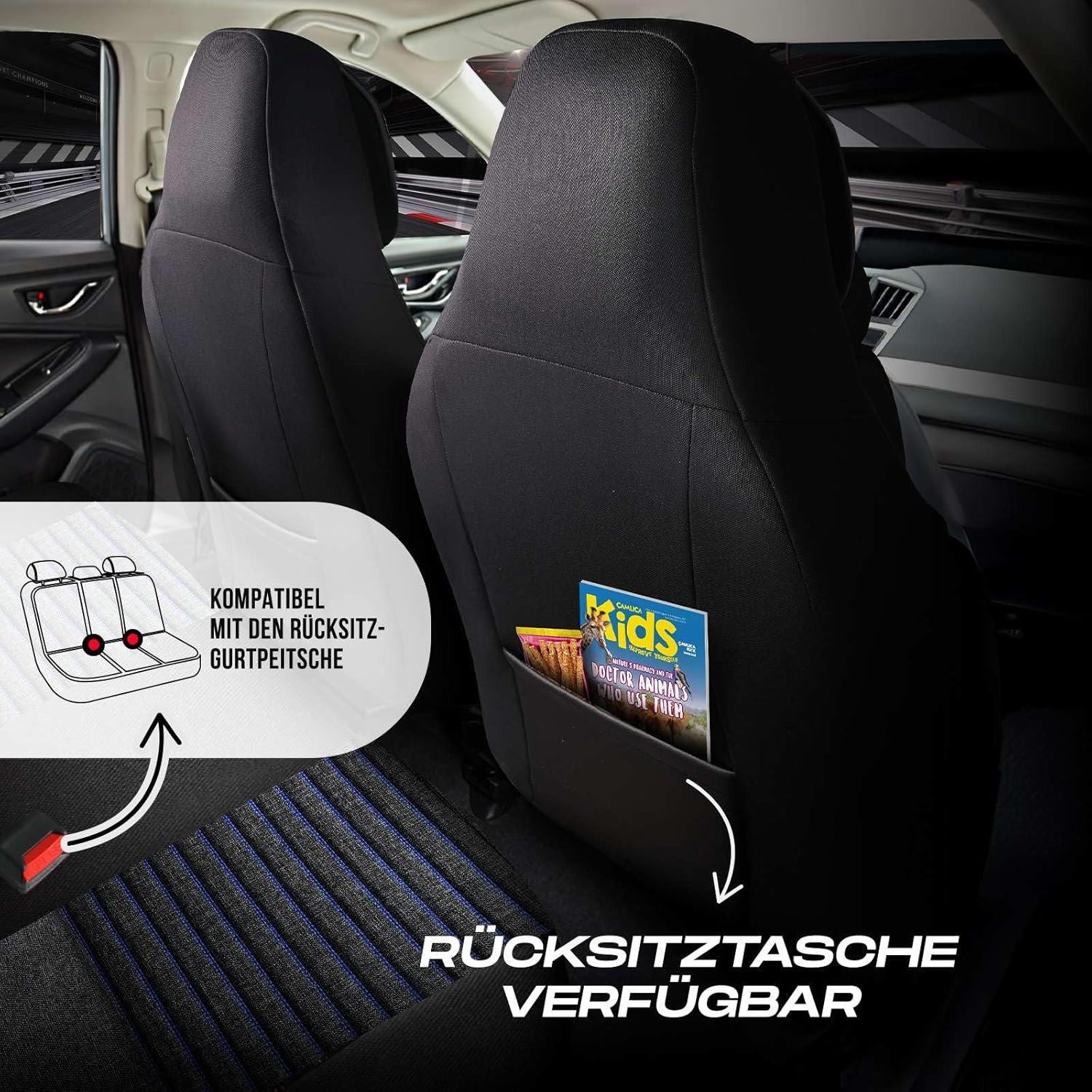 Enzo Autositzbezüge für PKW & SUV, Leinen