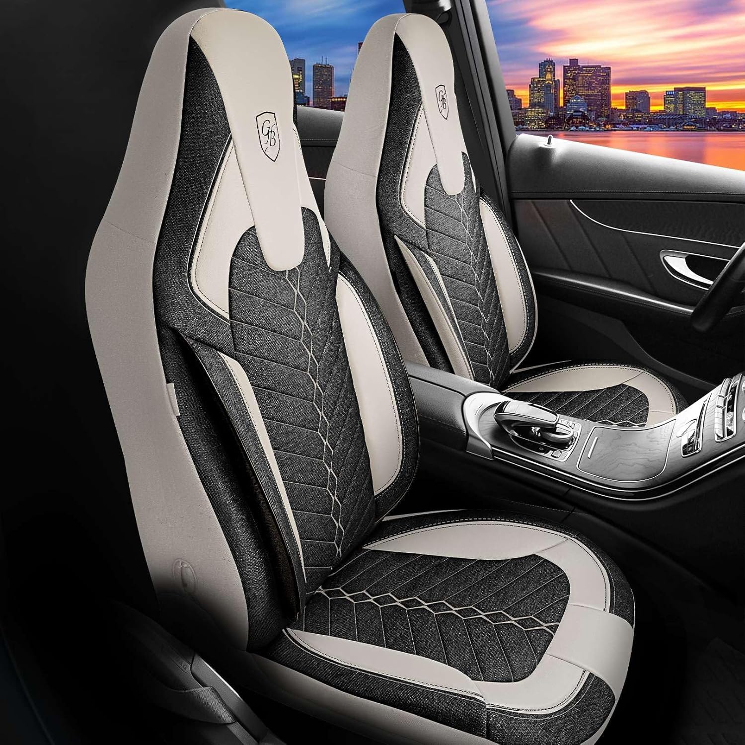 Munich Autositzbezüge für Peugeot 4007, Leinen