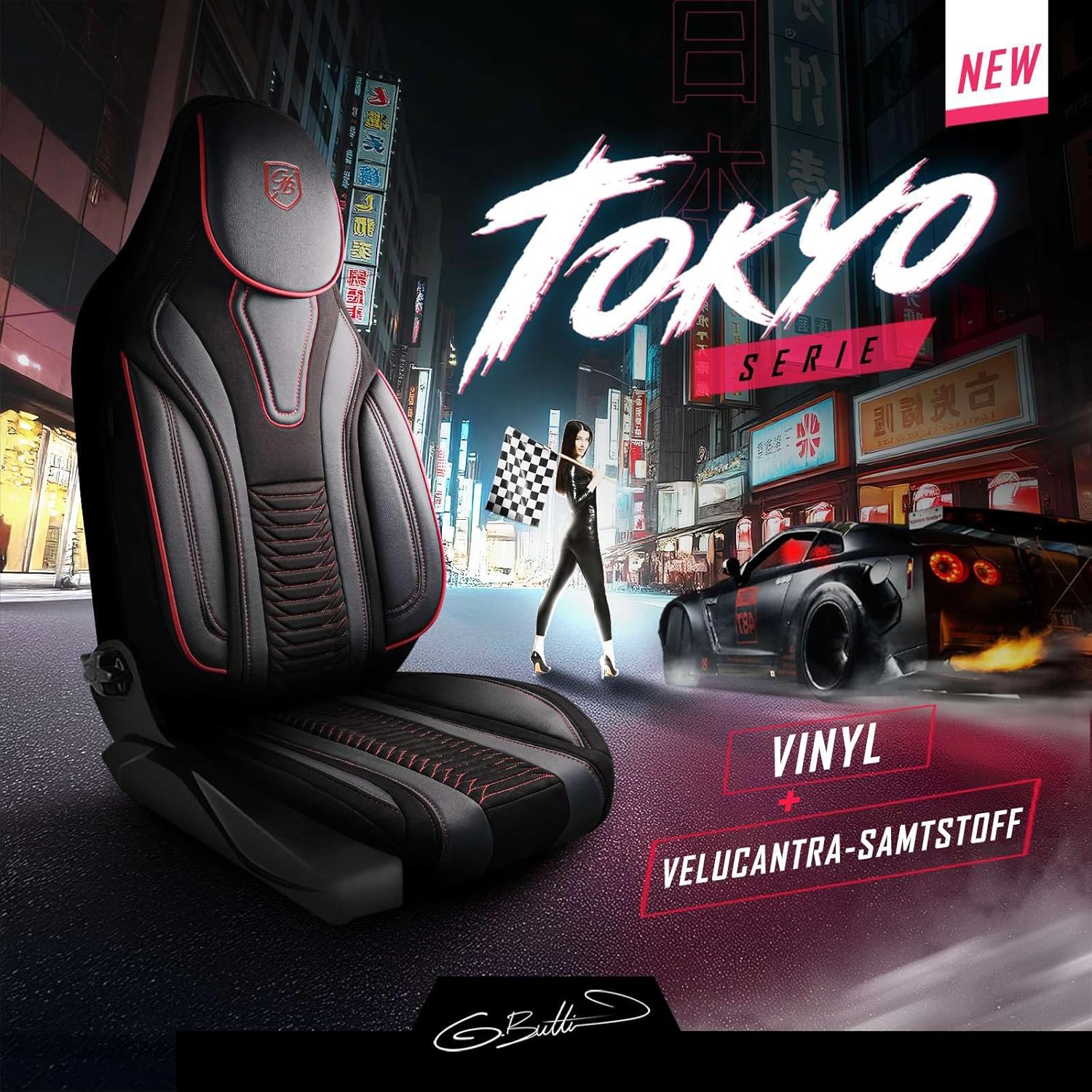 Tokyo Autositzbezüge für Ssang Yong Rodius, Velours & Leder