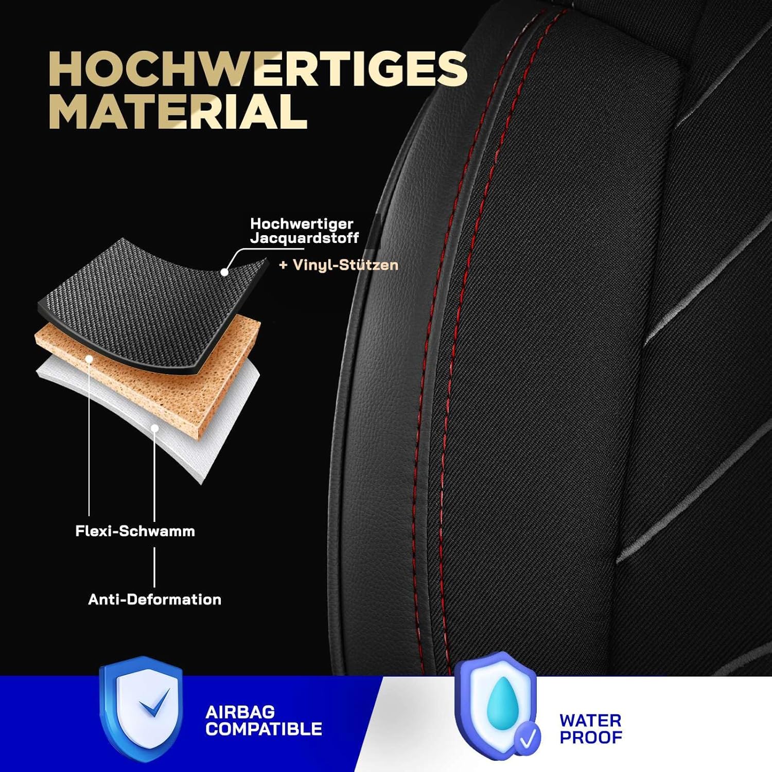 Autositzbezüge Universal 2+1 für Nissan NV300 (2016-2021), Leinen