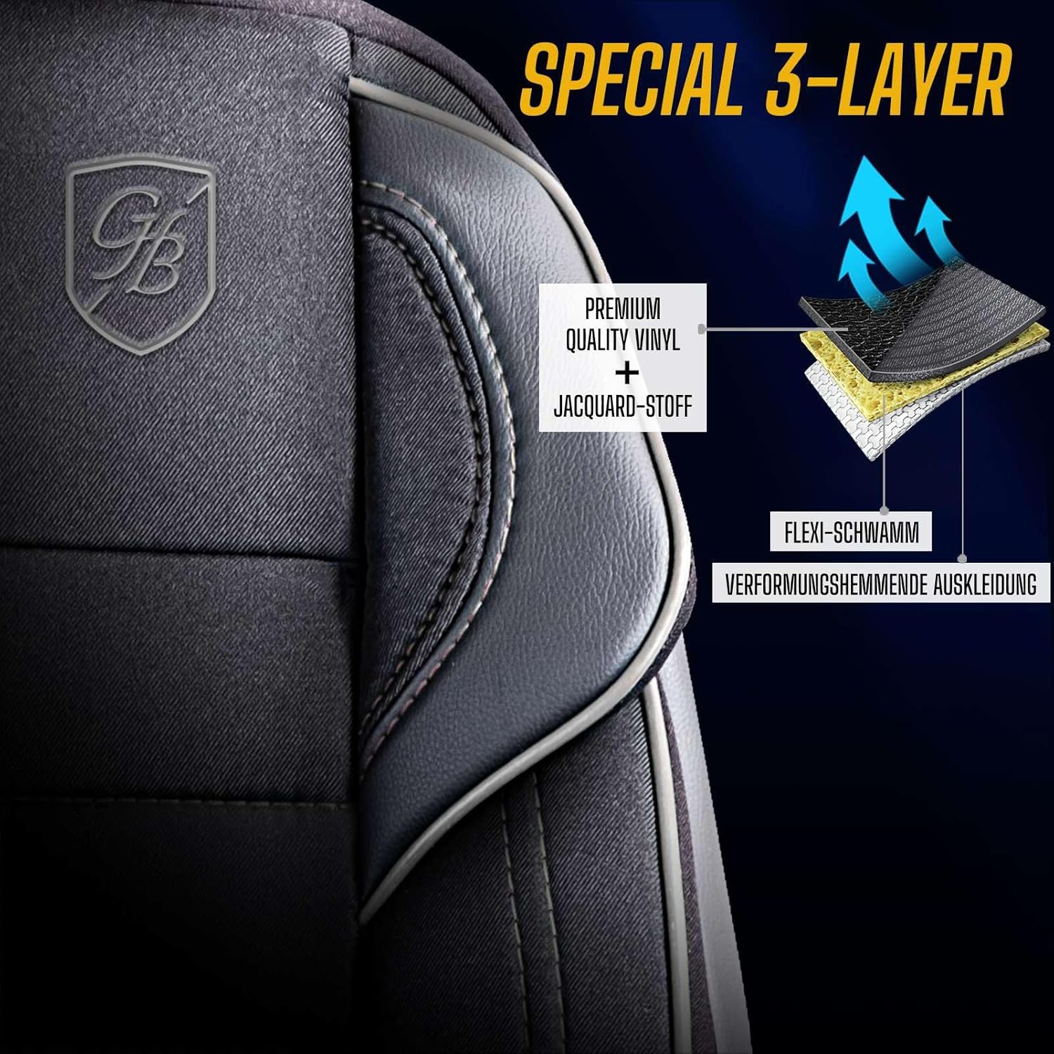 Everest Autositzbezüge für Peugeot 3008 – Jacquard Sitzauflage