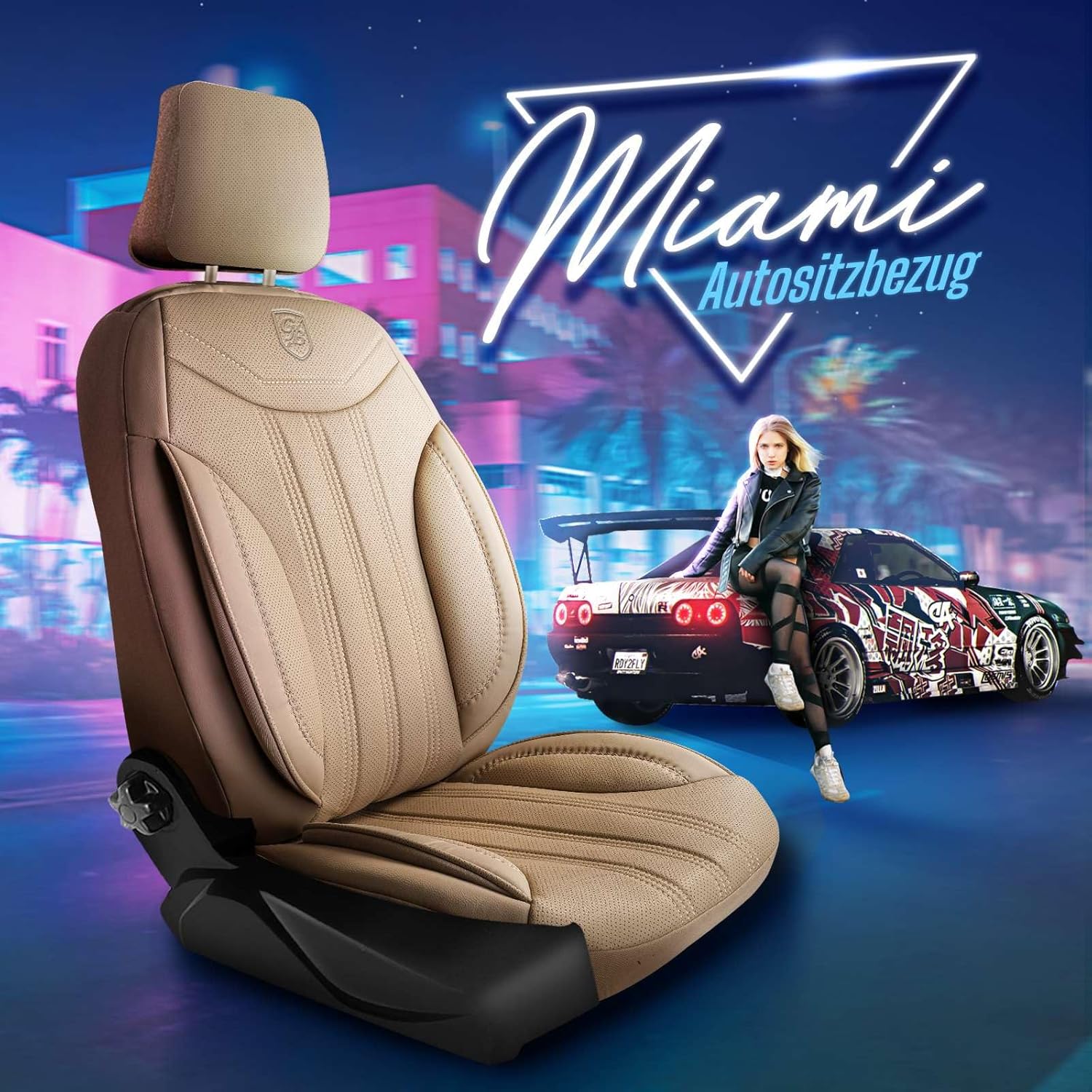 Miami Autositzbezüge für PKW & SUV, Leder