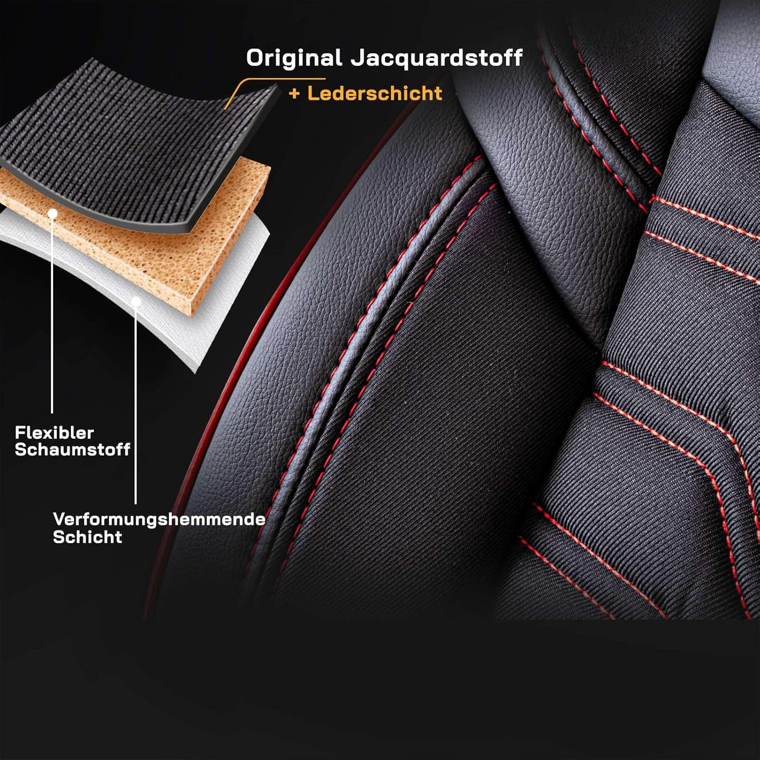 Berlin Autositzbezüge für Honda Accord, Jacquard Sitzauflage