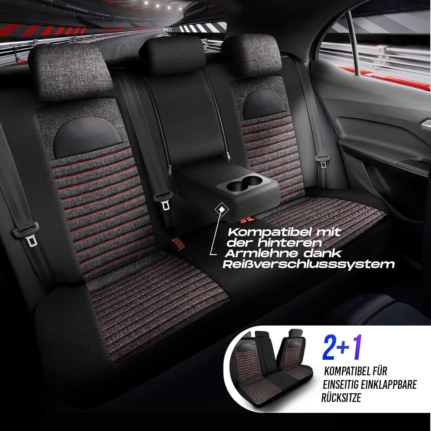 Enzo Autositzbezüge für PKW & SUV, Leinen