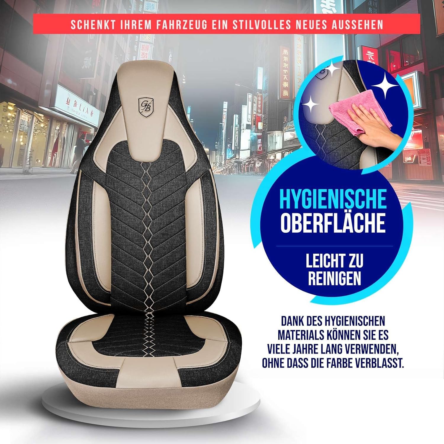 Munich Autositzbezüge für Jaguar XE, Leinen