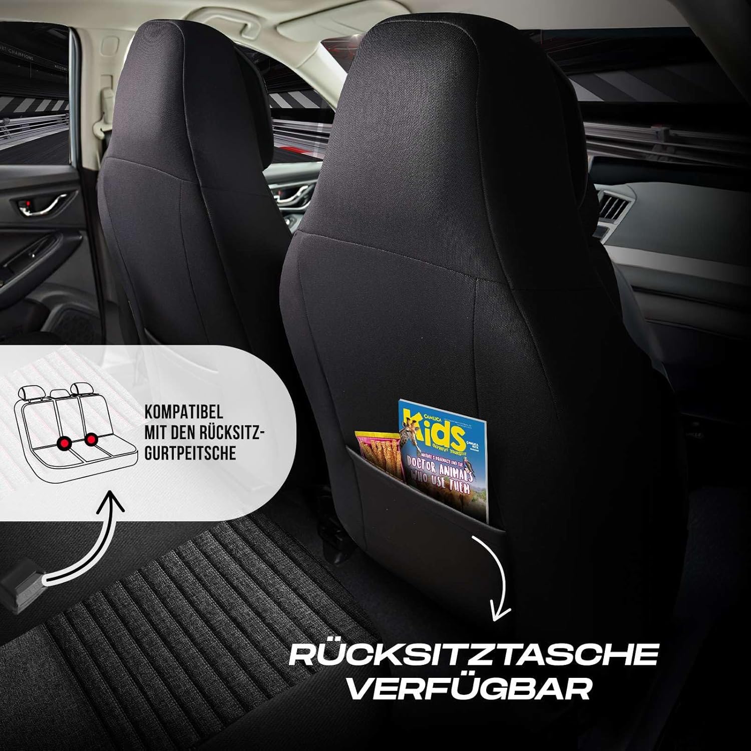 Enzo Autositzbezüge für PKW & SUV, Leinen