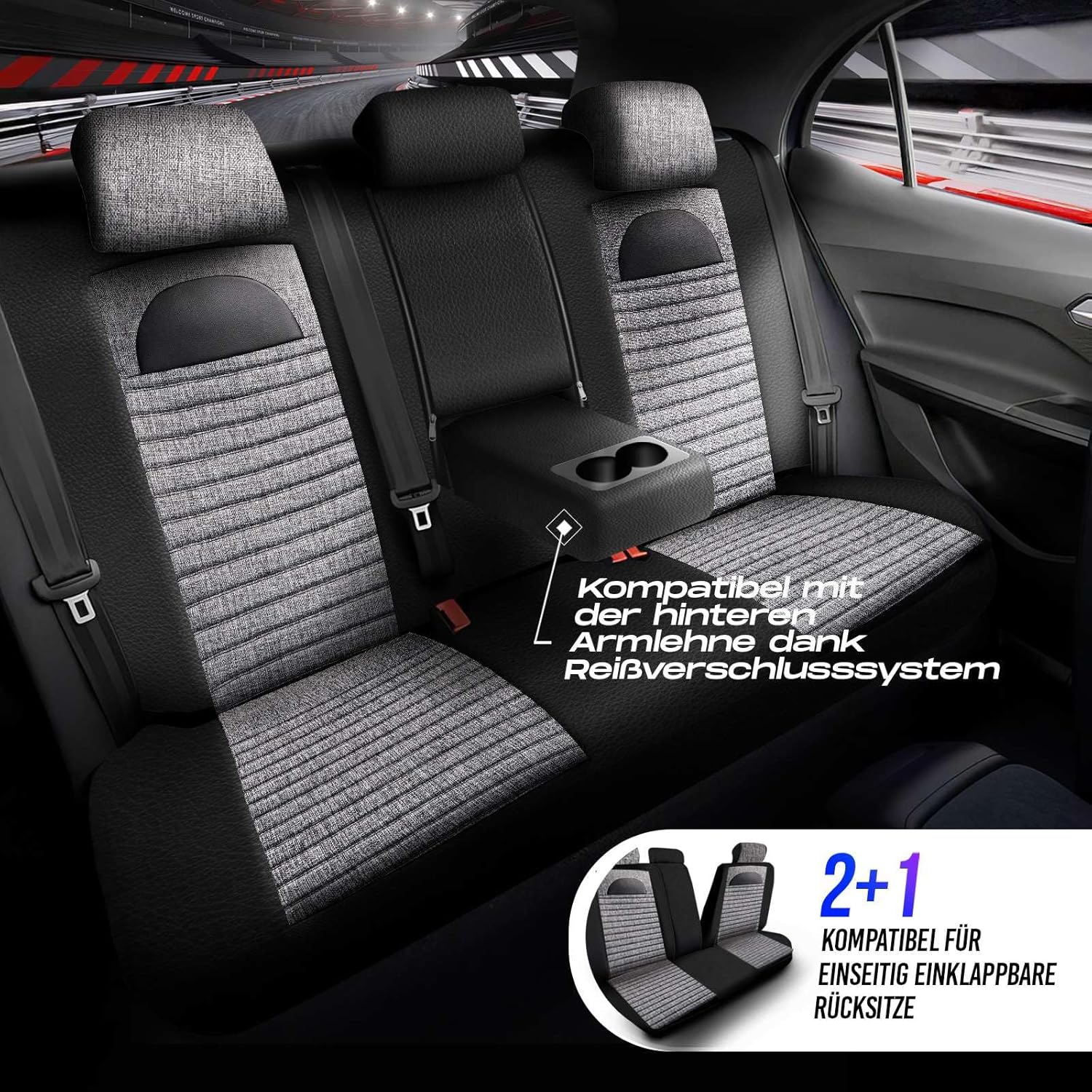Enzo Autositzbezüge für PKW & SUV, Leinen