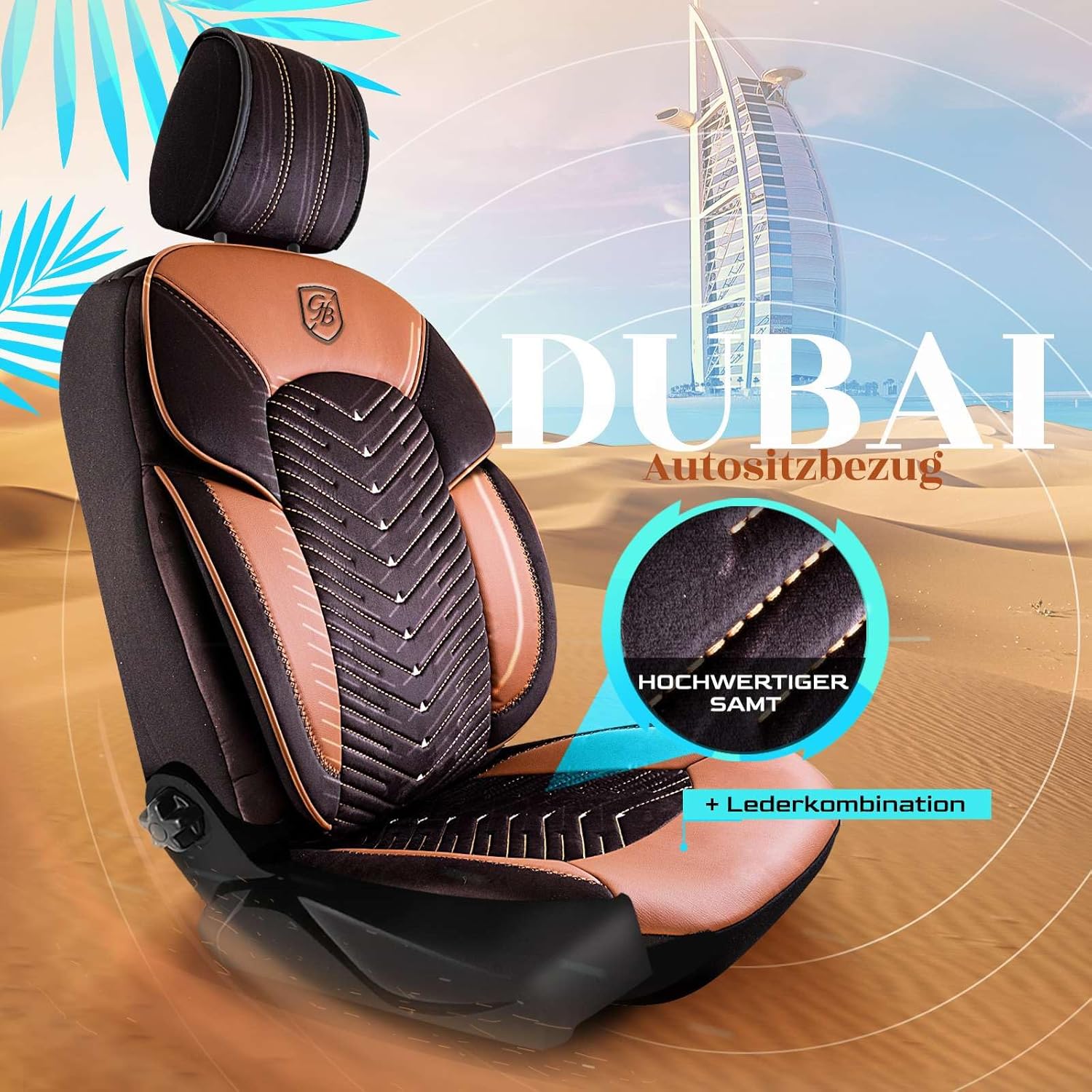 Dubai Autositzbezüge für PKW & SUV, Samt