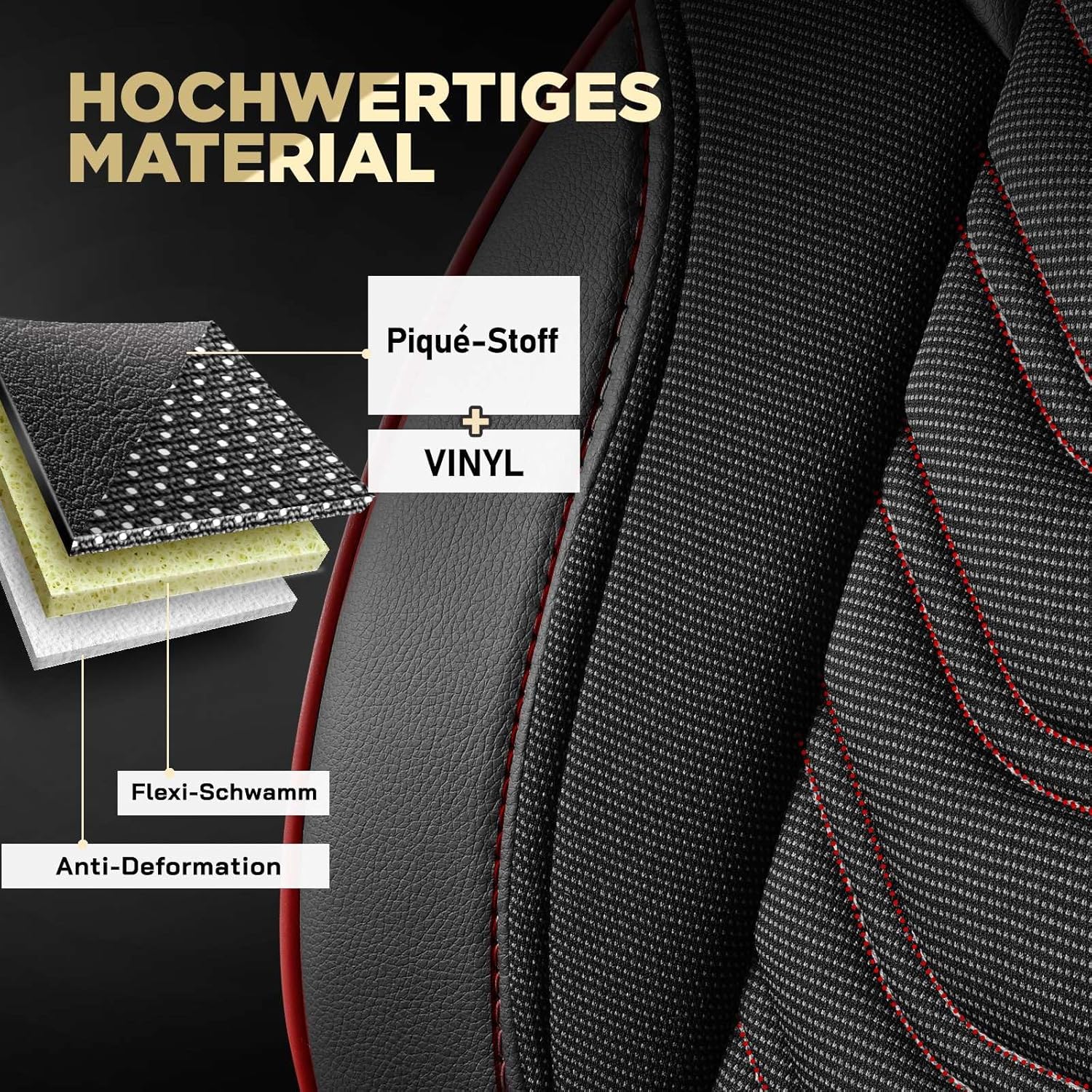 Autositzbezüge Universal 2+1 für Peugeot Boxer (2014-2026), Piqué-Stoff