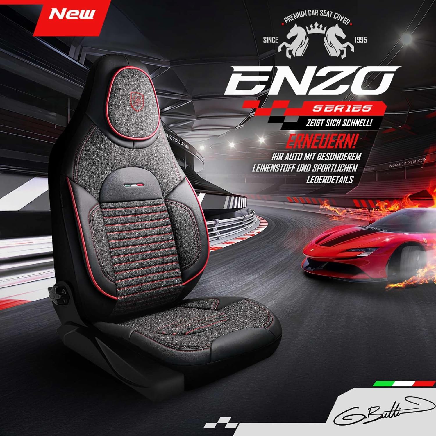 Enzo Autositzbezüge für PKW & SUV, Leinen