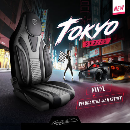 Tokyo Autositzbezüge für Toyota C-HR, Velours & Leder