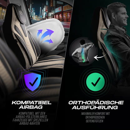 Tokyo Autositzbezüge für Mercedes Benz GLE-Klasse, Velours & Leder