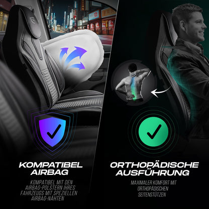 Tokyo Autositzbezüge für Kia Stinger, Velours & Leder