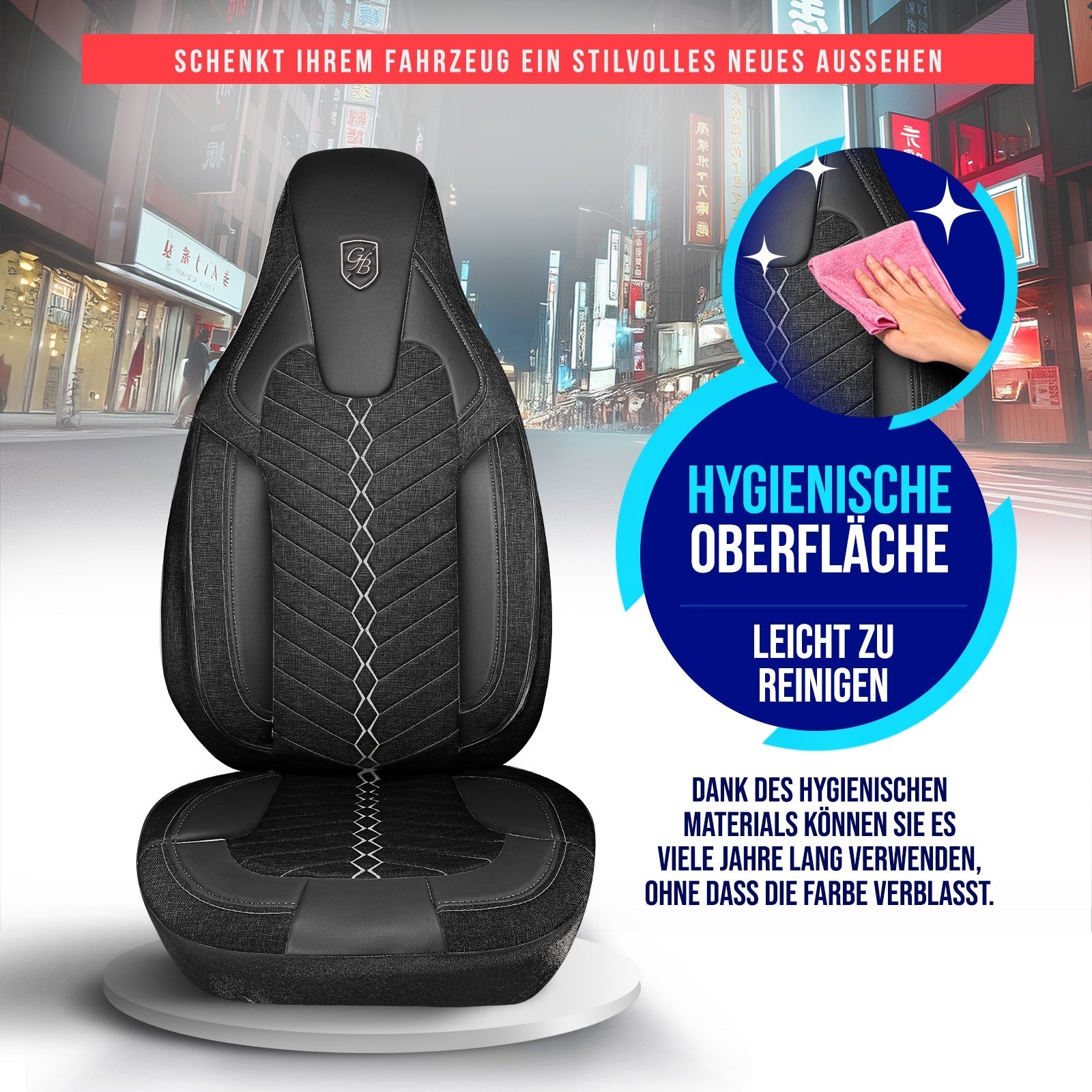 Munich Autositzbezüge für Honda HR-V, Leinen