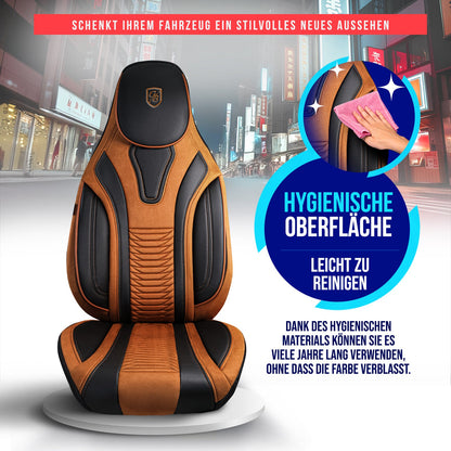 Tokyo Autositzbezüge für Nissan Qashqai, Velours & Leder