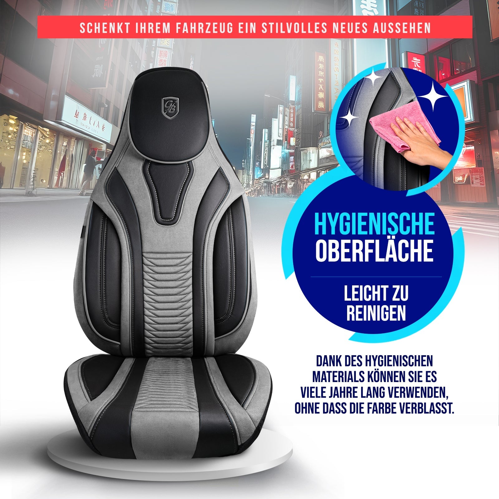 Tokyo Autositzbezüge für Nissan Qashqai, Velours & Leder