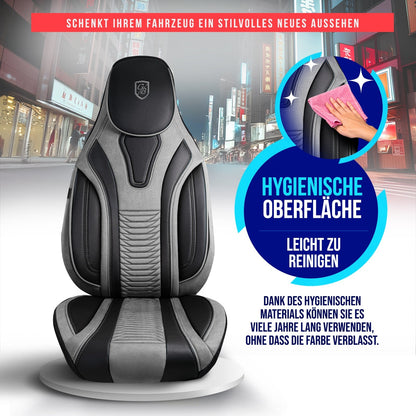 Tokyo Autositzbezüge für Opel Crossland X, Velours & Leder
