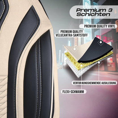 Tokyo Autositzbezüge für Mercedes Benz A-Klasse, Velours & Leder