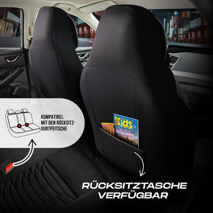 Tokyo Autositzbezüge für Kia Stonic, Velours & Leder