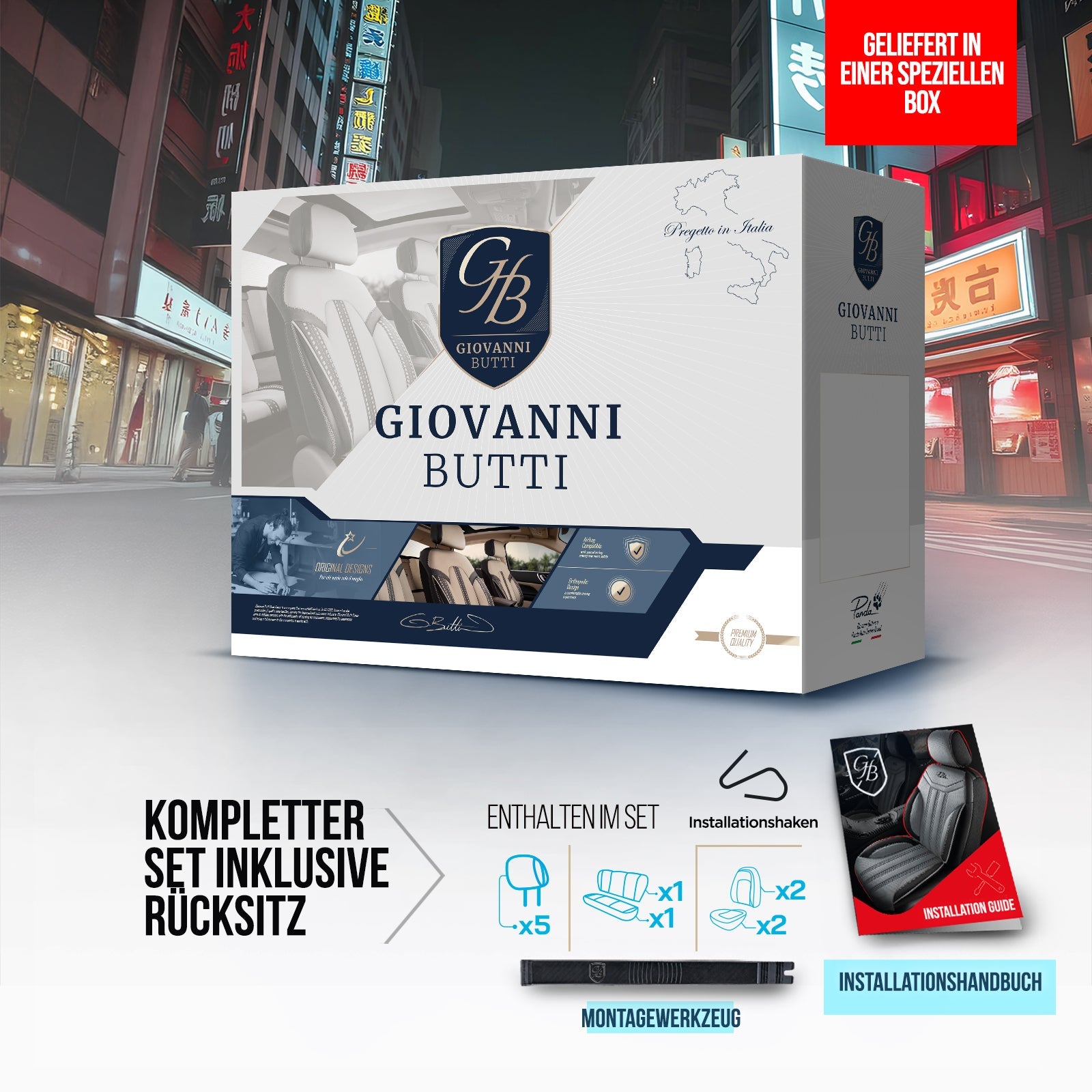 Tokyo Autositzbezüge für Mercedes Benz GLA-Klasse, Velours & Leder