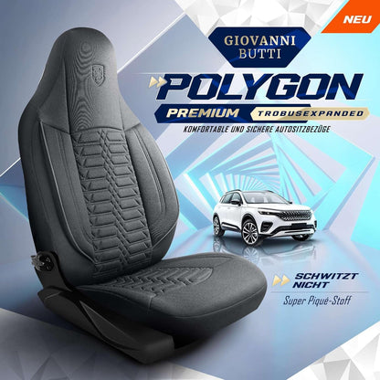 Polygon Autositzbezüge für Audi A6, Lacoste-Stoff