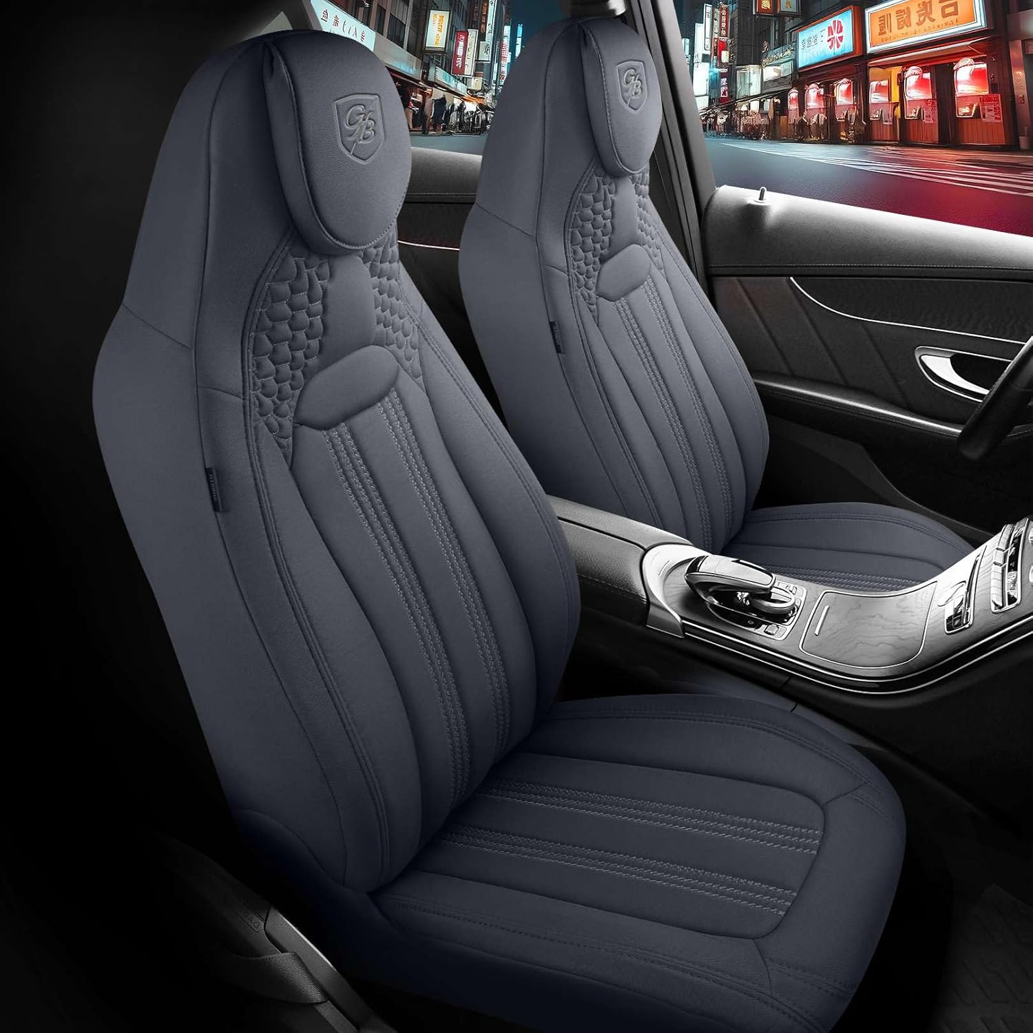 Hunter Autositzbezüge für PKW & SUV, Lacoste-Stoff