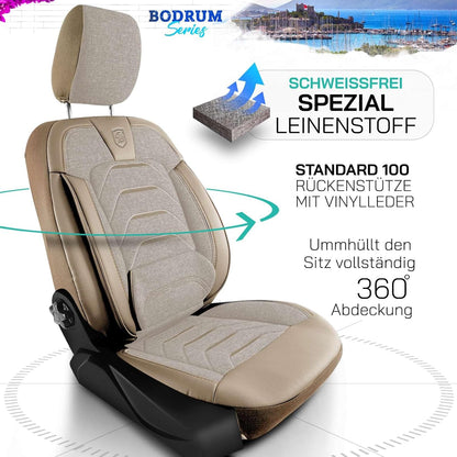 Bodrum Autositzbezüge für Honda CR-V, Leinen