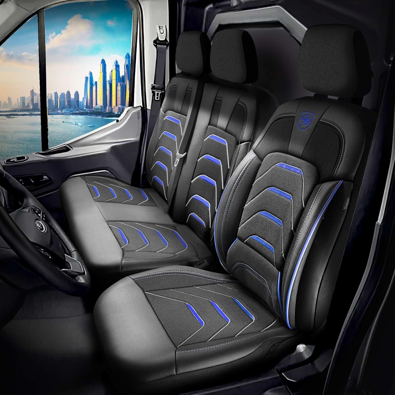 Autositzbezüge Universal 2+1 für  OPEL Vivaro B (2014-2018), Leinen