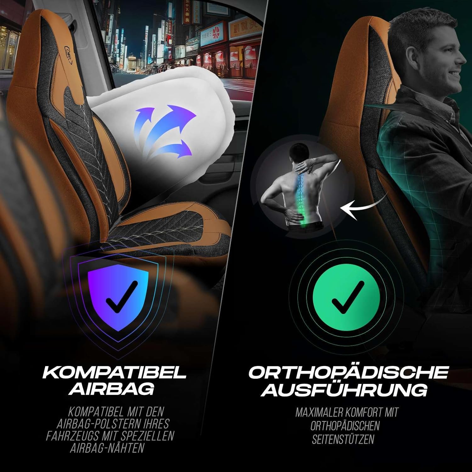 Munich Autositzbezüge für Mercedes Benz Sprinter, Leinen