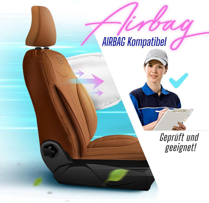Miami Autositzbezüge für Skoda Rapid, Leder