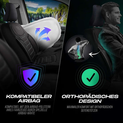 Lechfall Autositzbezüge für PKW & SUV, Lacoste-Stoff