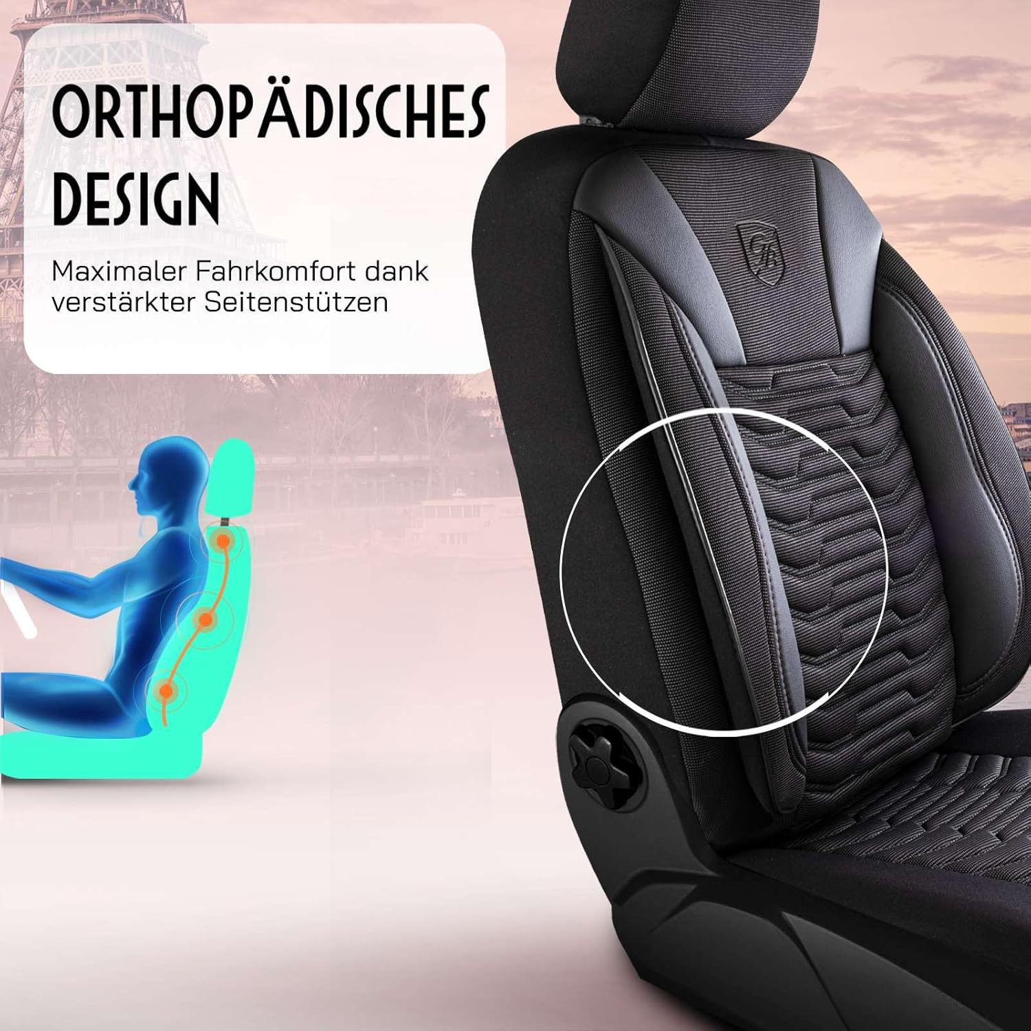 Paris Autositzbezüge für Mazda 6, Piqué-Stoff