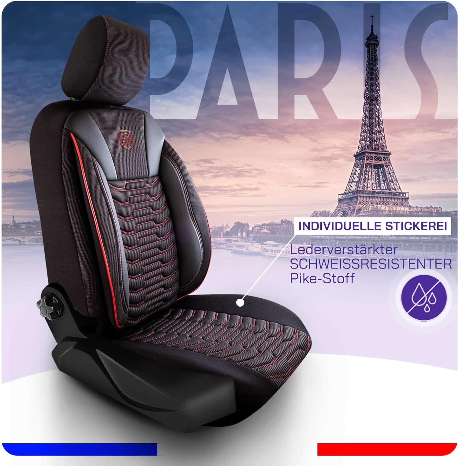 Paris Autositzbezüge für Mercedes Benz A-Klasse, Piqué-Stoff