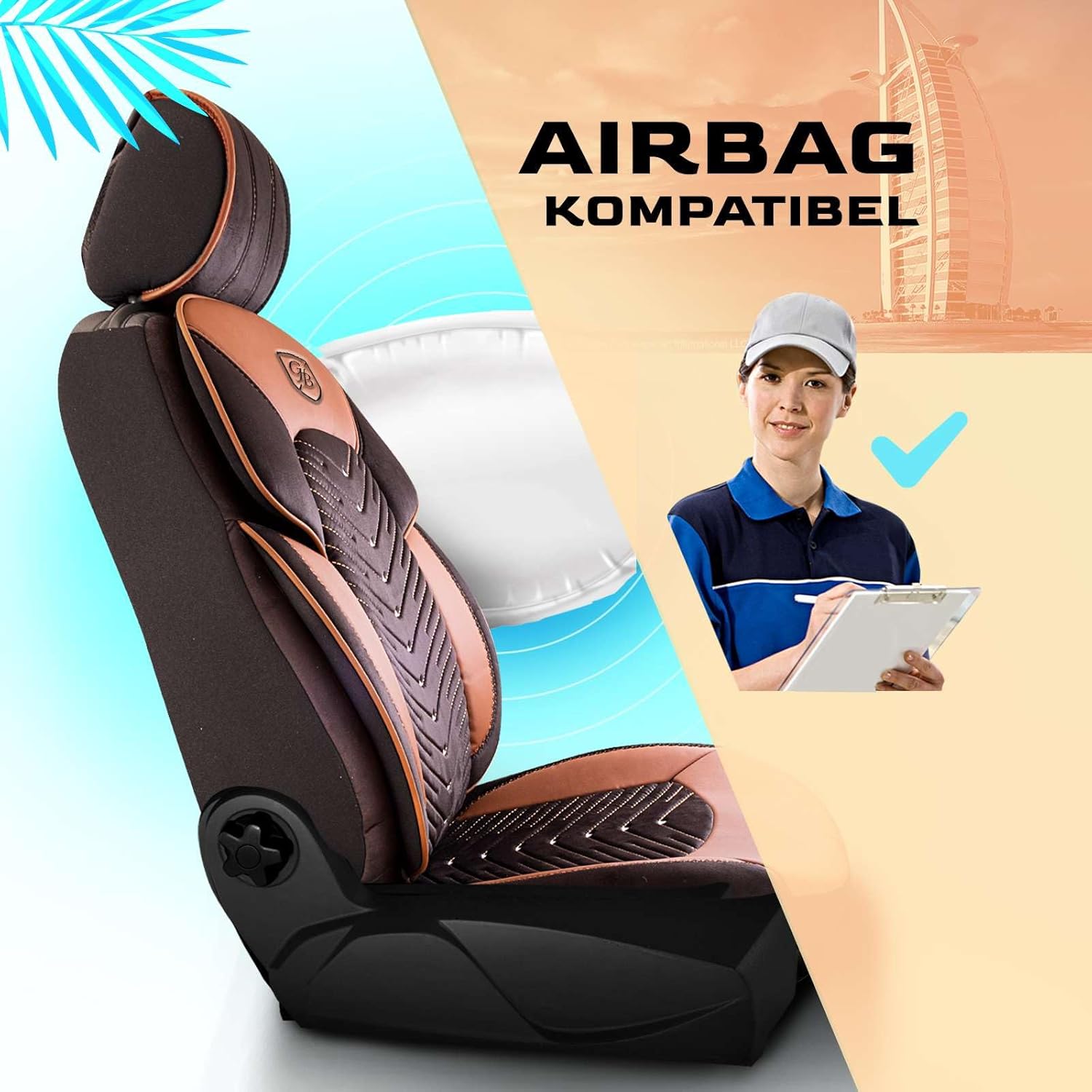 Dubai Autositzbezüge für Renault Modus, Samt