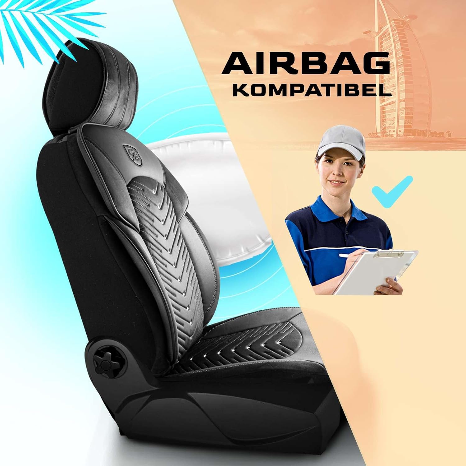 Dubai Autositzbezüge für Renault Modus, Samt