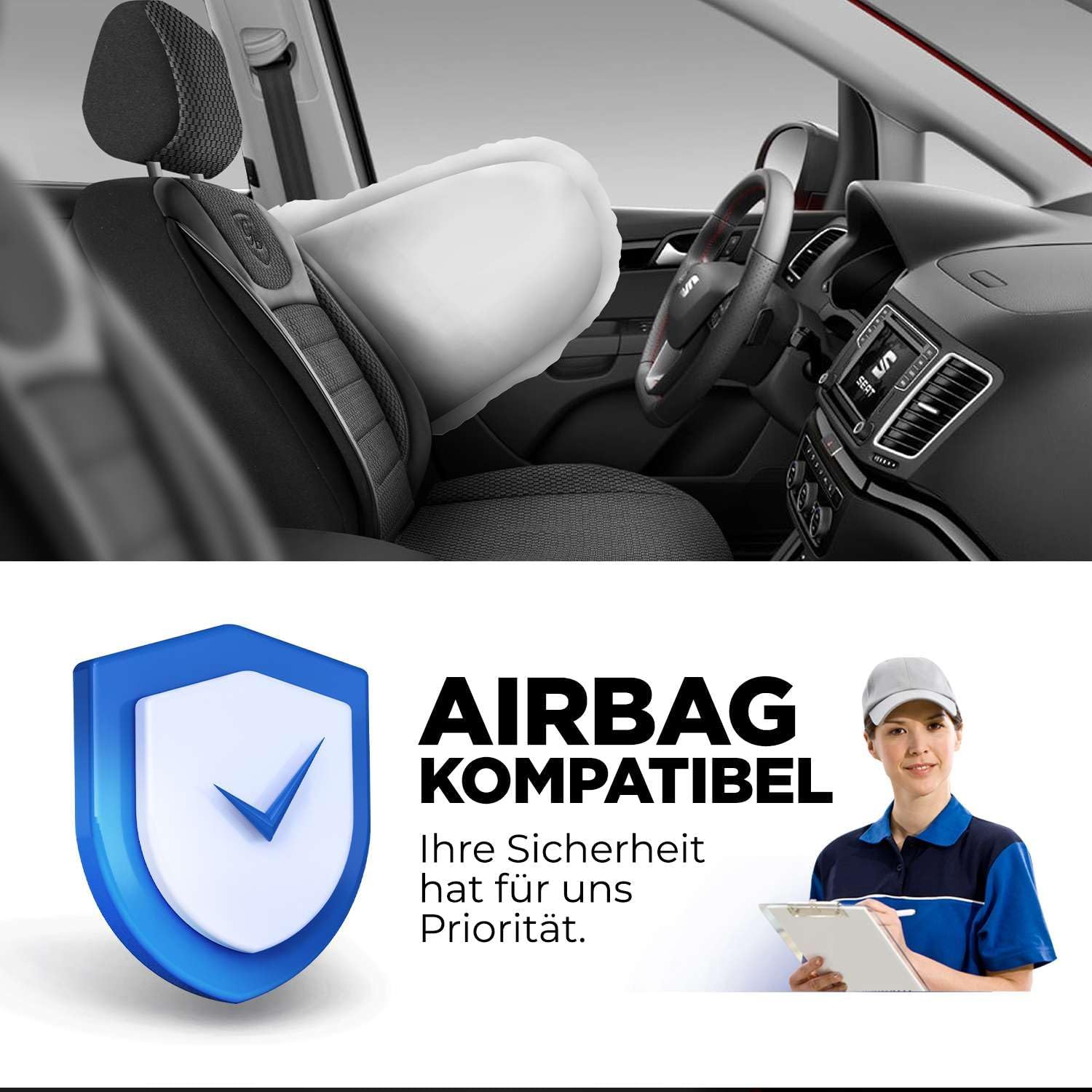 Prestij Autositzbezüge für Volvo V90, Webstoff
