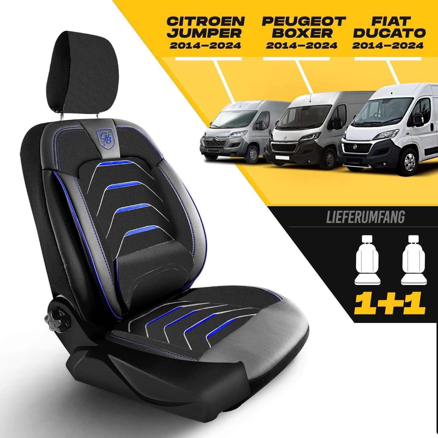 Autositzbezüge Universal 2+1 für  Nissan NV300 (2016-2021), Leinen