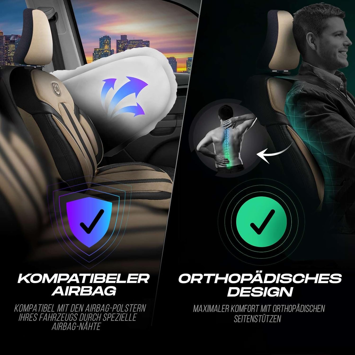 Lizbon Autositzbezüge für Suzuki Jimny, Alcantara