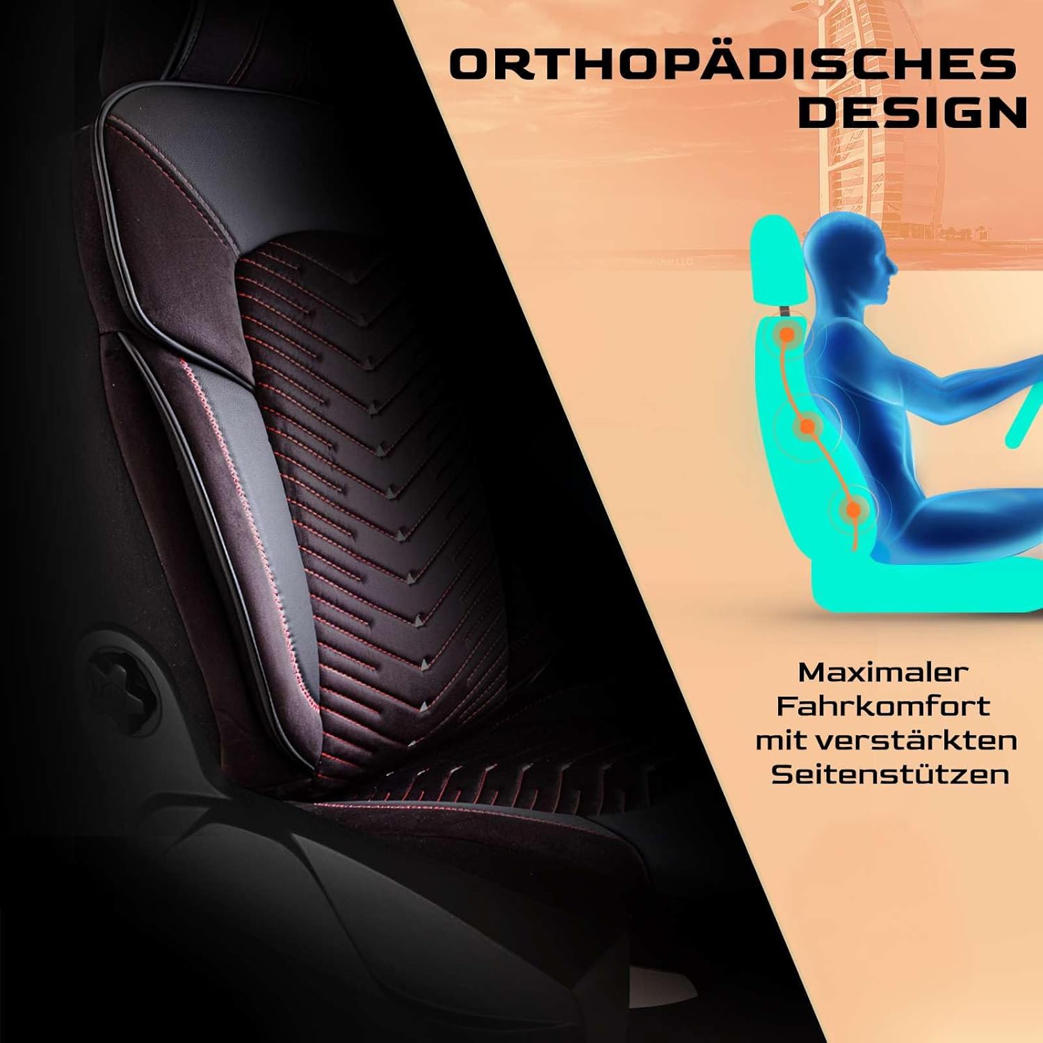 Dubai Autositzbezüge für Renault Modus, Samt