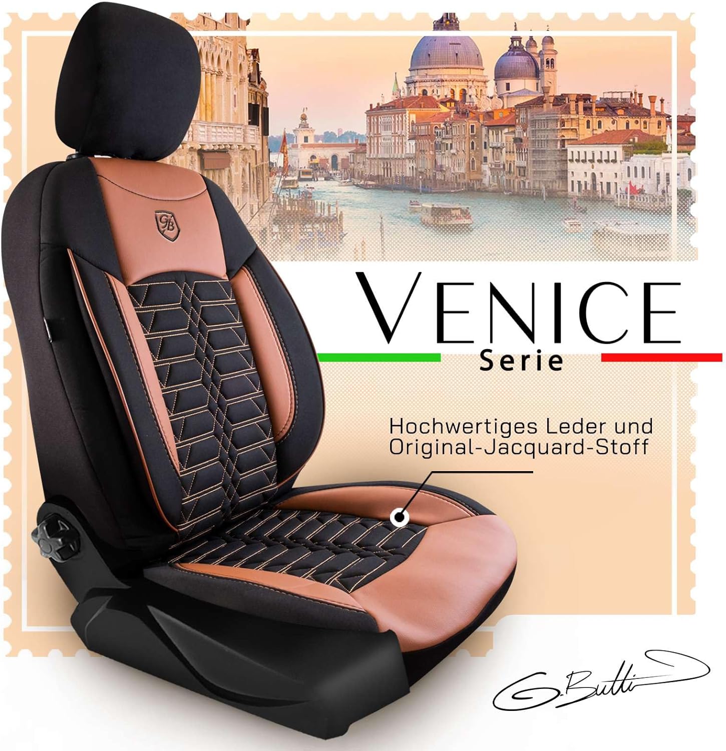 Venice Autositzbezüge für Ford S-Max, Jacquard Sitzauflage