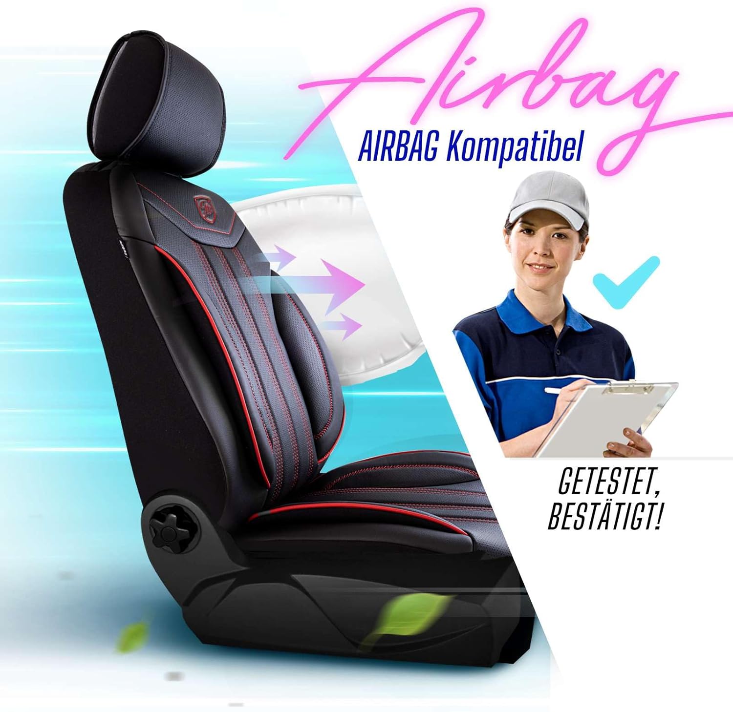 Miami Autositzbezüge für Mitsubishi Lancer, Leder