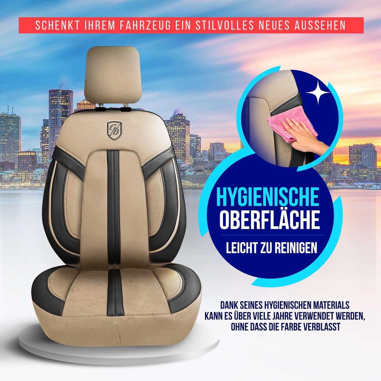 Lizbon Autositzbezüge für Nissan Leaf, Alcantara